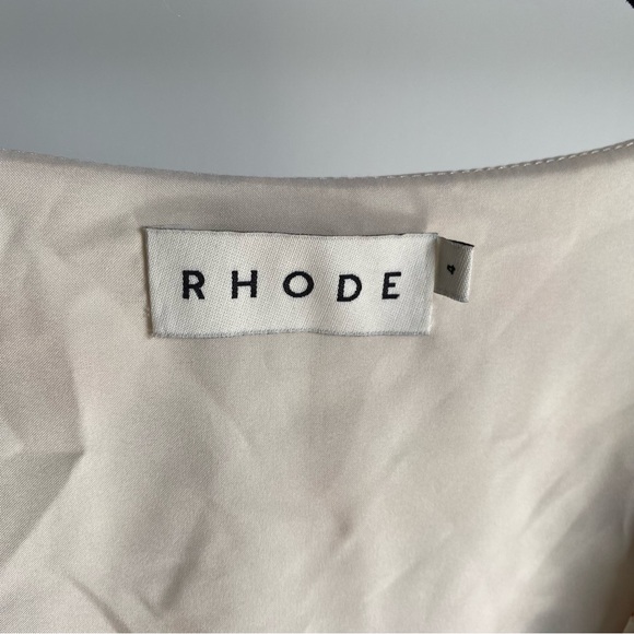 New Rhode Sienna Floral V-Neck Midi Dress in Palais Petal Sz 4 - Picture 3 of 15